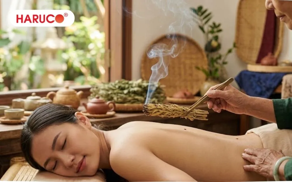 Sử dụng trong liệu pháp cứu ngải để hỗ trợ giảm đau nhức xương khớp