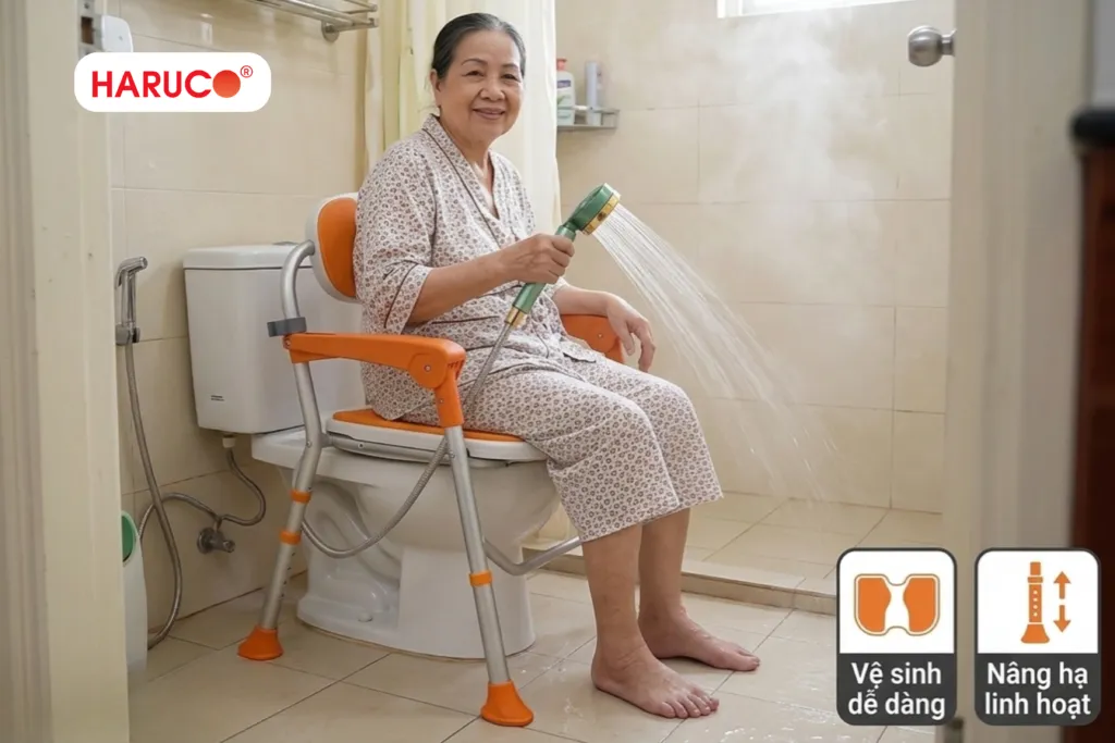 Ghế ngồi tắm cho người già Haruco