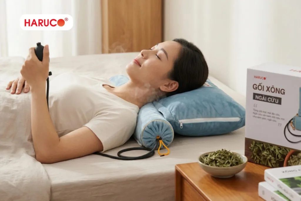 gối ngải cứu cắm điện có an toàn không?