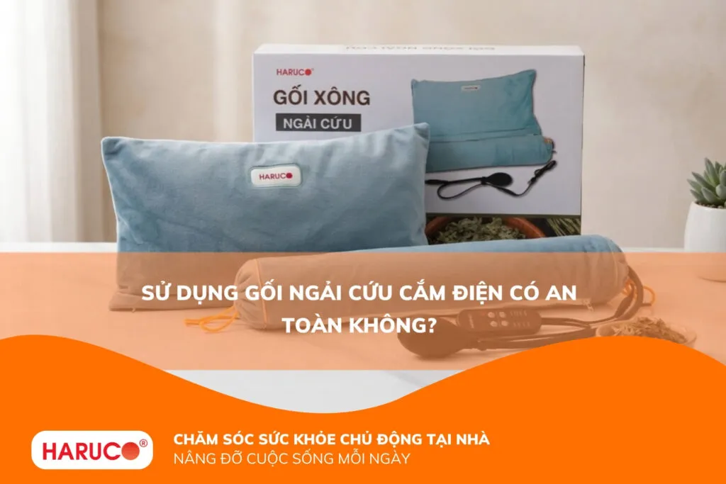 Sử dụng gối ngải cứu cắm điện có an toàn không?