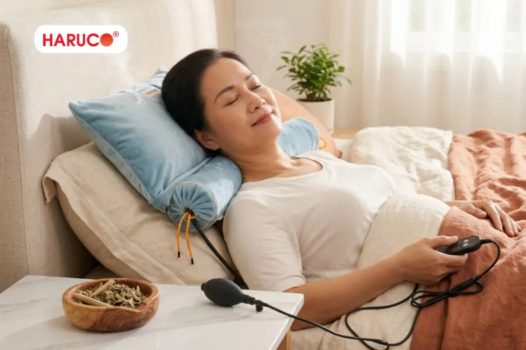 gối ngải cứu đông y
