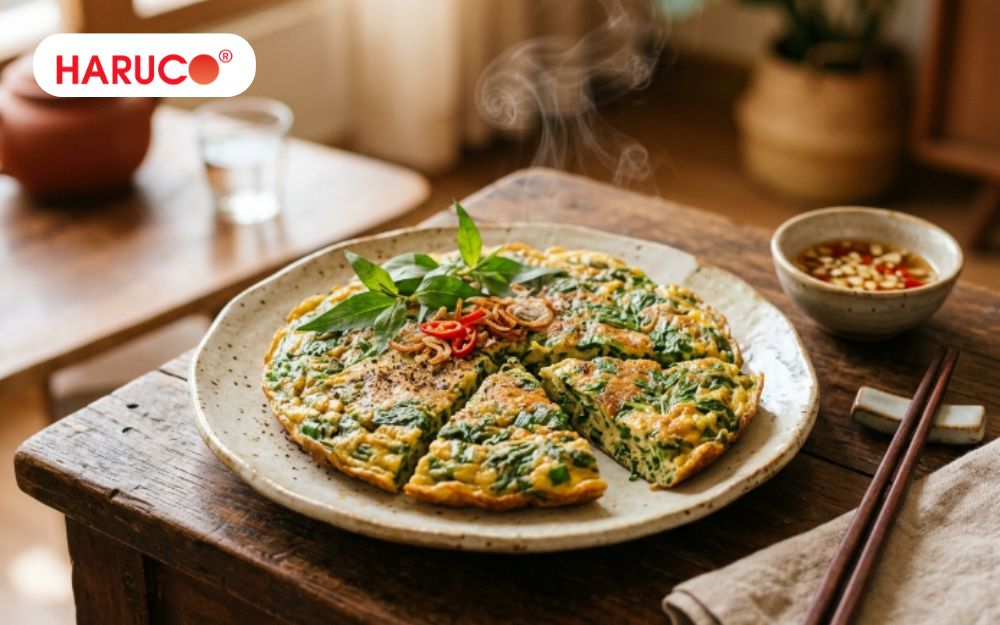 Món trứng gà ngải cứu là sự kết hợp kinh điển và cực kỳ tốt cho người huyết áp thấp