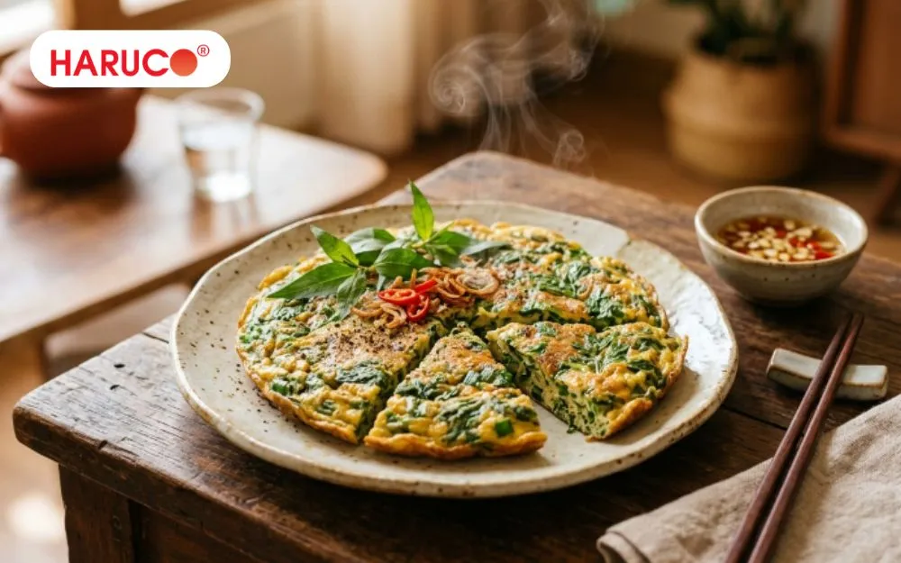 Món trứng gà ngải cứu là sự kết hợp kinh điển và cực kỳ tốt cho người huyết áp thấp