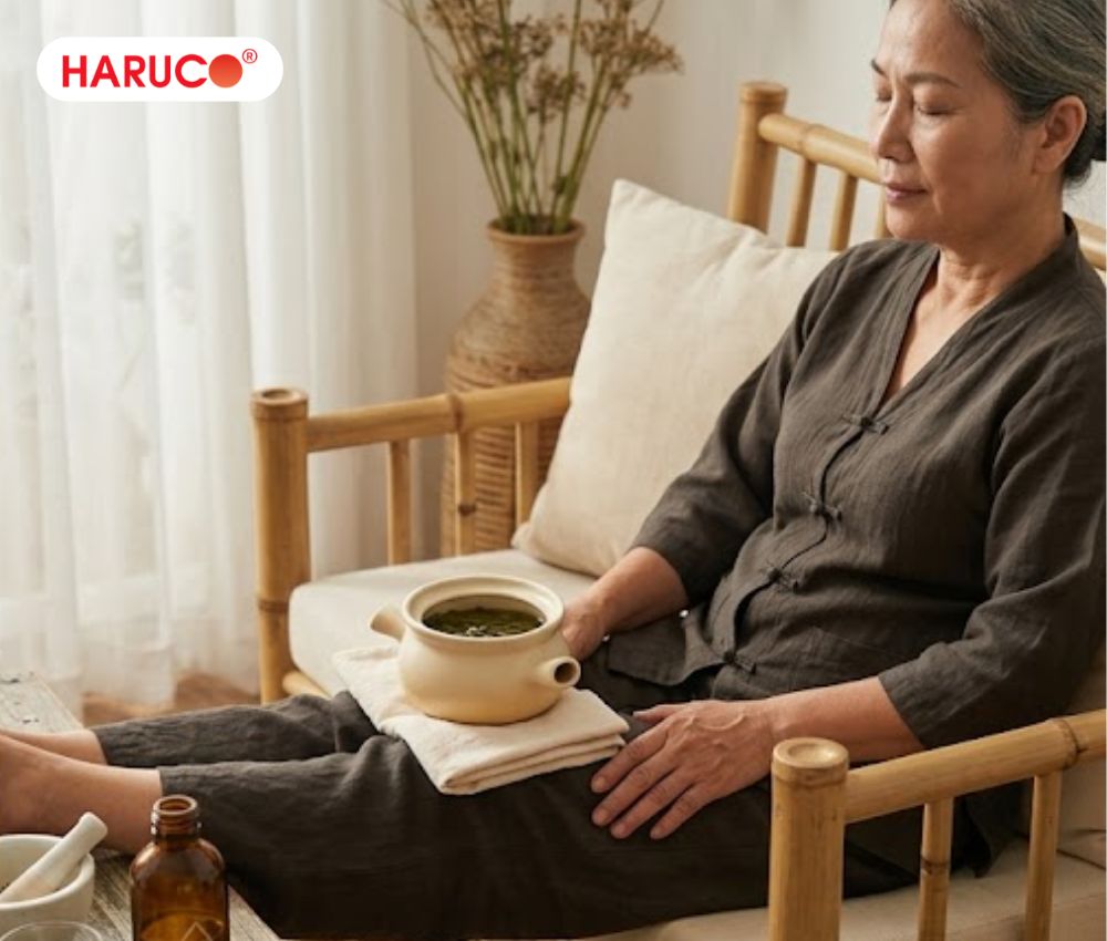 Ngải cứu ngâm rượu hỗ trợ điều trị thoái hóa xương khớp
