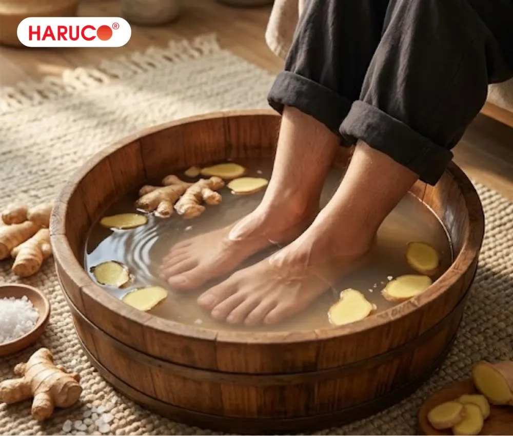 Cần chuẩn bị nguyên liệu tươi sạch khi chuẩn bị nước ngâm chân muối gừng