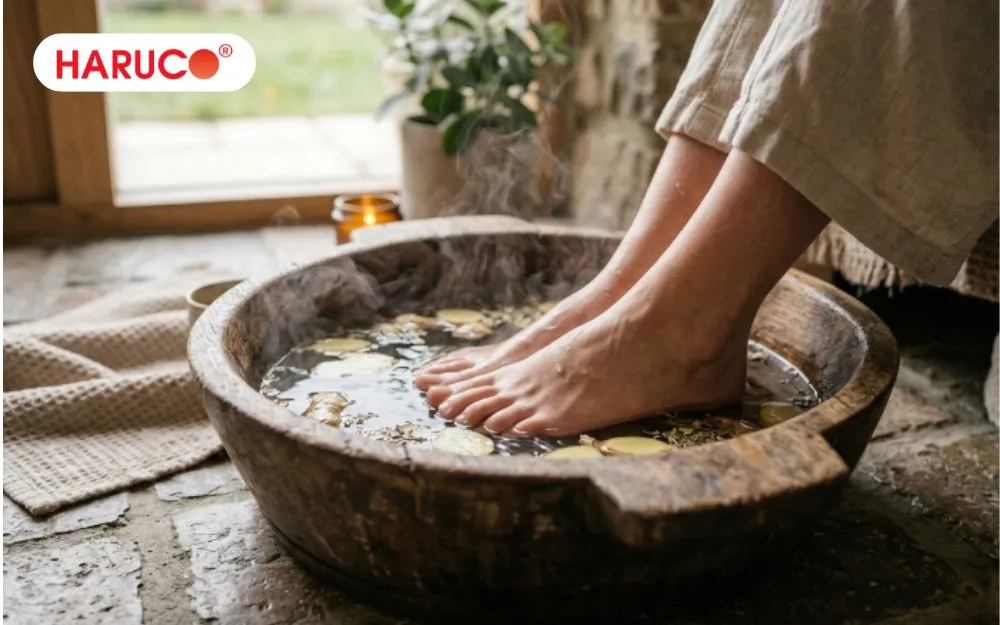 Thời điểm ngâm chân tốt nhất là trước khi đi ngủ khoảng 30 phút