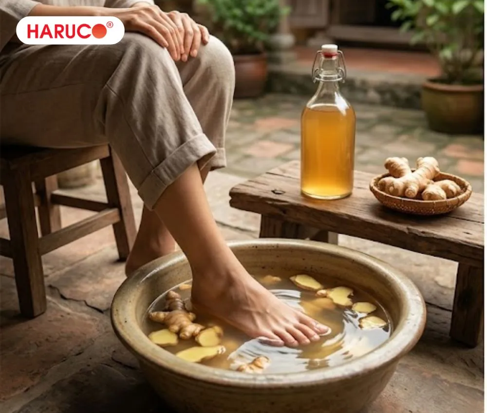 Tần suất ngâm chân rượu gừng phù hợp là khoảng 2–4 lần/tuần