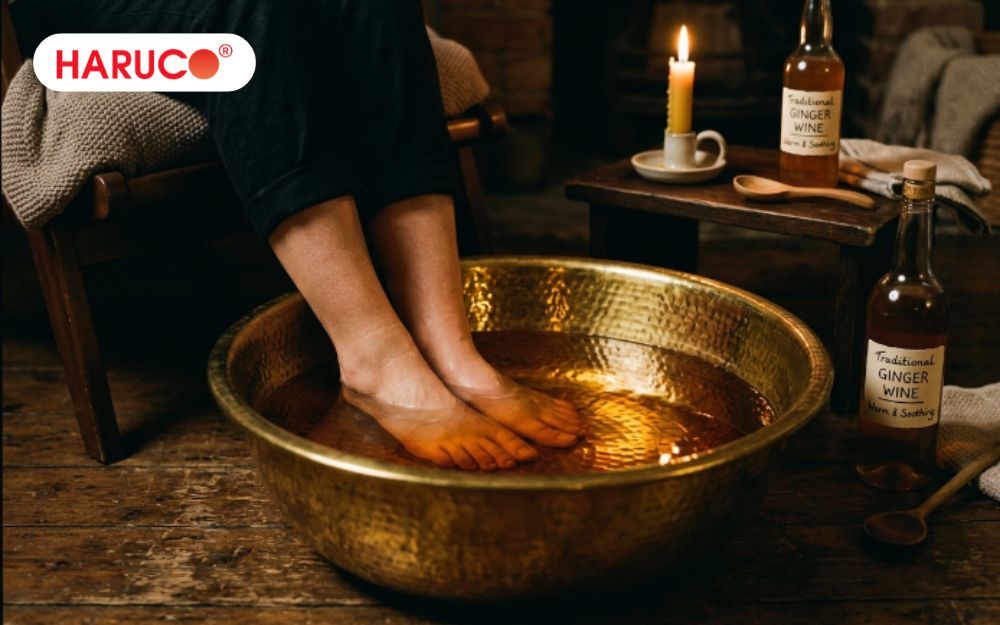 Ngâm chân với rượu gừng rất tốt nếu được thực hiện đúng cách 
