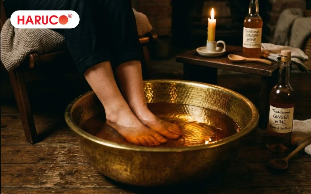 Ngâm chân với rượu gừng rất tốt nếu được thực hiện đúng cách 