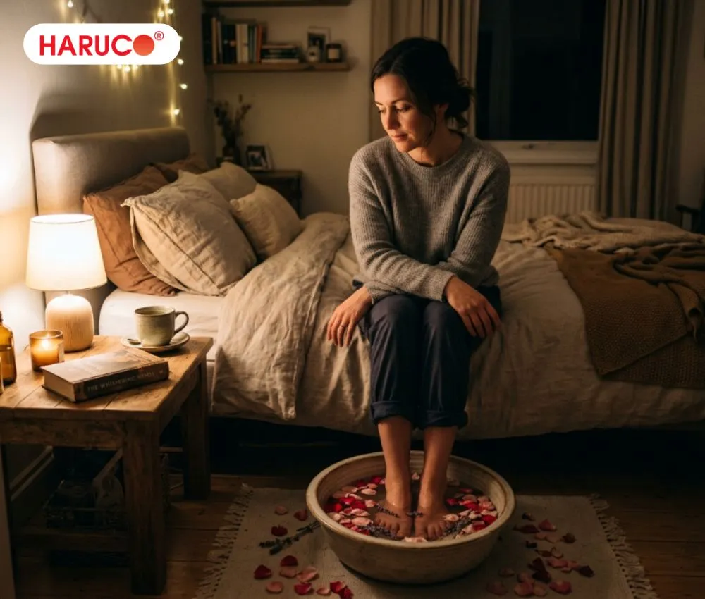 Thời điểm lý tưởng nhất để ngâm chân là trước khi đi ngủ khoảng 30 phút đến 1 tiếng