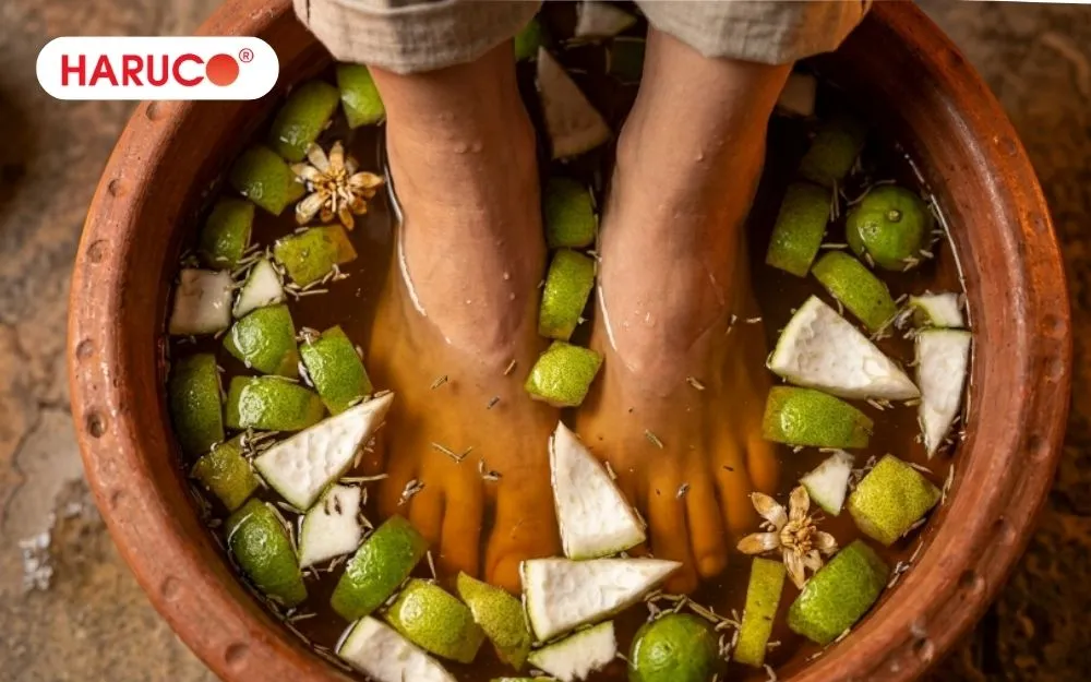 Ngâm chân vỏ bưởi hỗ trợ cải thiện chất lượng giấc ngủ nhờ hương thơm tinh dầu