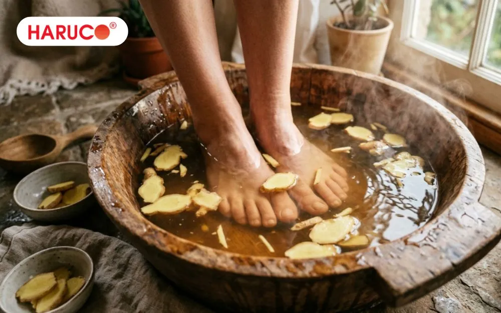 Người huyết áp cao có thể ngâm chân nước gừng nhưng cần ngâm đúng cách, đúng thời điểm