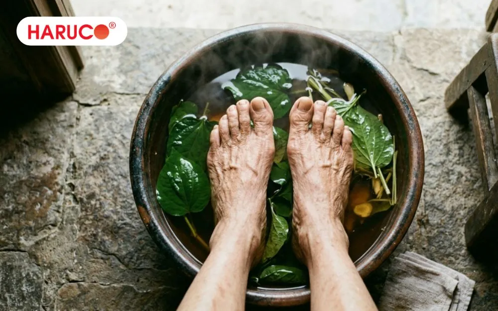Tác dụng ngâm chân lá lốt là hỗ trợ phục hồi sau khi vận động