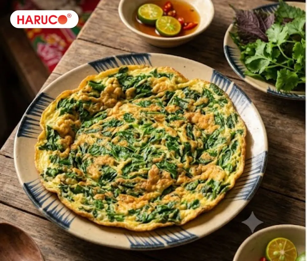 Trứng gà rán ngải cứu thơm ngon, dễ làm