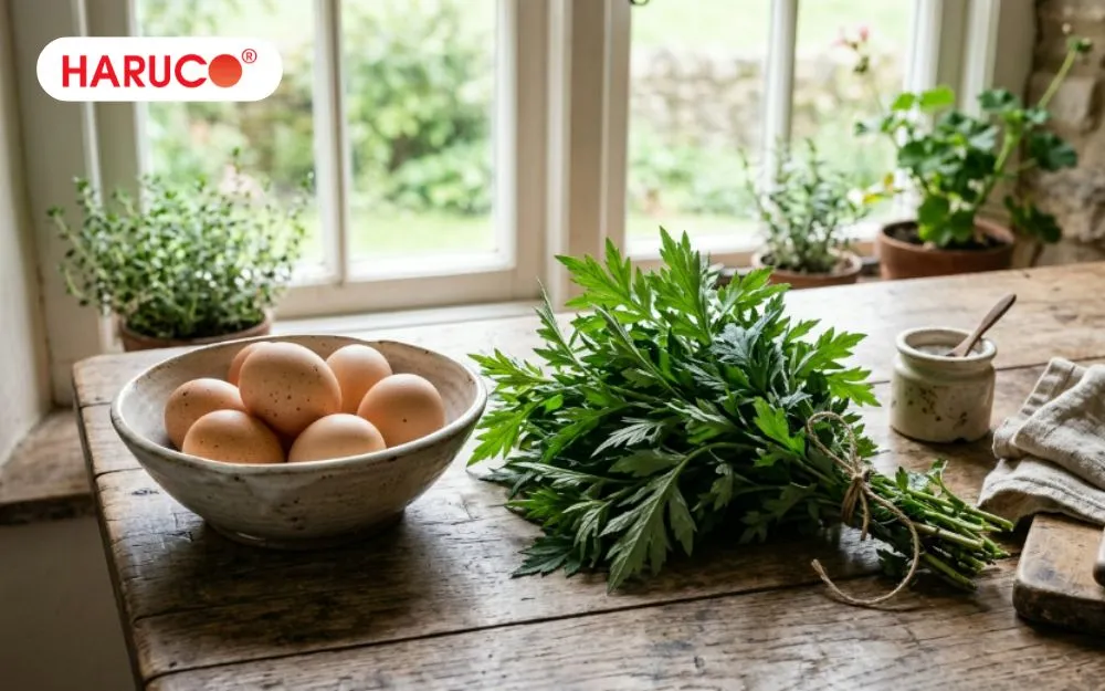 Ăn trứng gà ngải cứu giúp cải thiện tình trạng thiếu máu