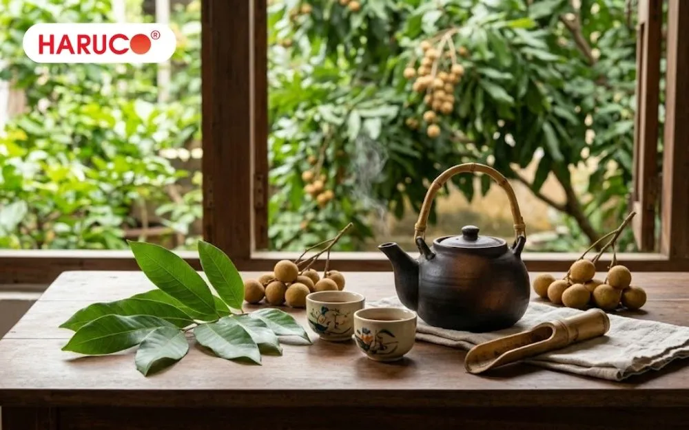 Trẻ em không nên tự ý uống nước lá nhãn