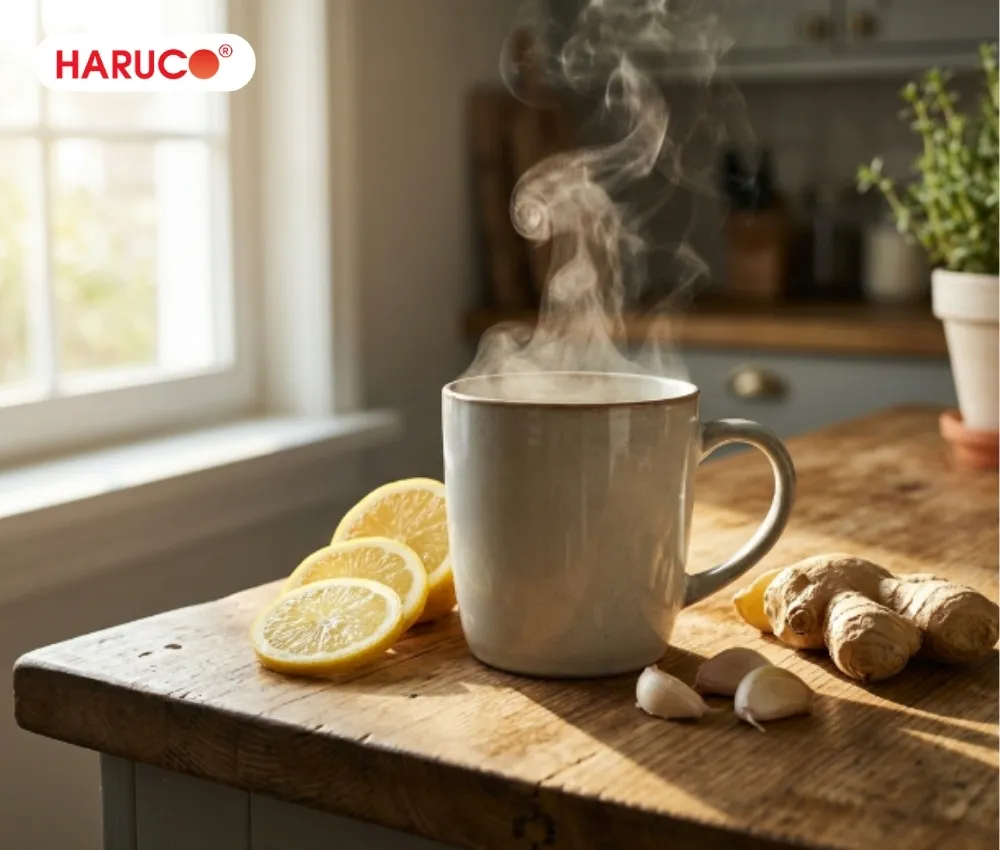 Người đang bị sốt cao không nên uống nước tỏi chanh gừng