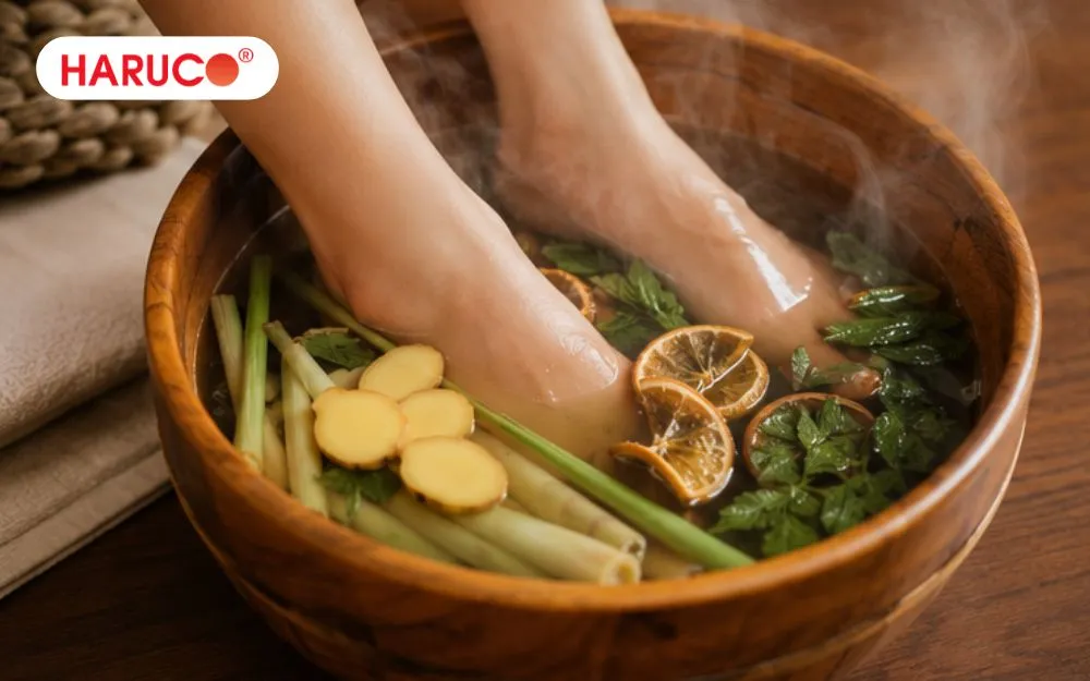 Mẹ bầu không ngâm chân nước nóng trên 40°C