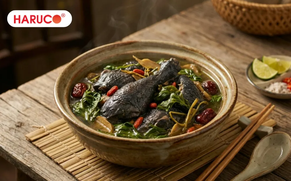 Đối với người khỏe mạnh, có thể ăn gà tần thuốc bắc ngải cứu khoảng 1–2 lần mỗi tuần