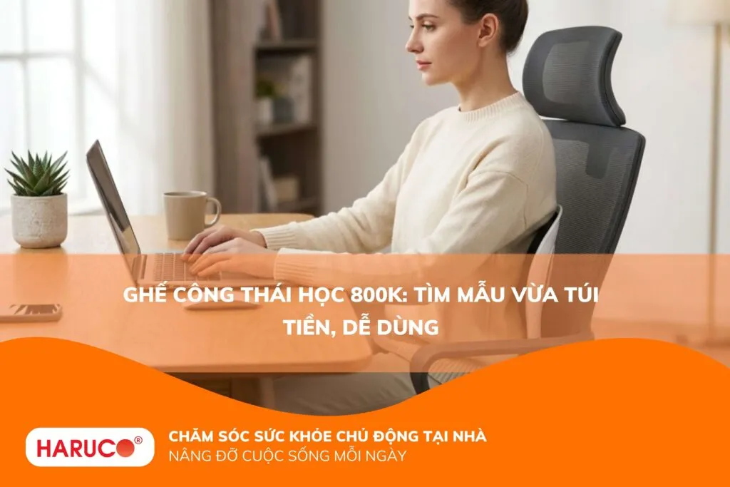 Ghế công thái học 800k: Tìm mẫu vừa túi tiền, dễ dùng