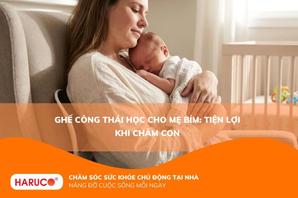 Ghế công thái học cho mẹ bỉm: Tiện lợi khi chăm con