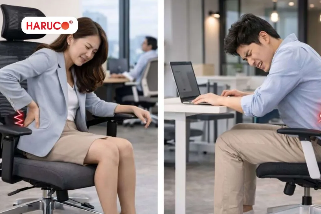 Nguyên nhân ghế công thái học ngồi đau lưng