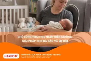Ghế công thái học ngồi trên giường: Giải pháp cho bà bầu và mẹ bỉm