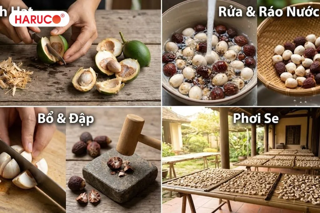 Hướng dẫn cách làm hạt cau ngâm rượu