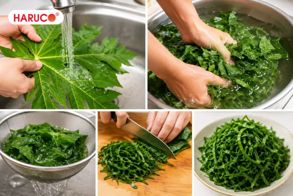 Cách làm lá đu đủ xào tỏi bớt đắng, thơm ngon