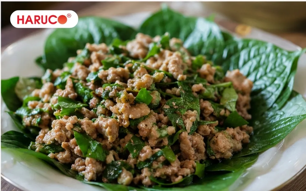 Kết hợp lá lốt và gừng để nấu các món ăn hàng ngày