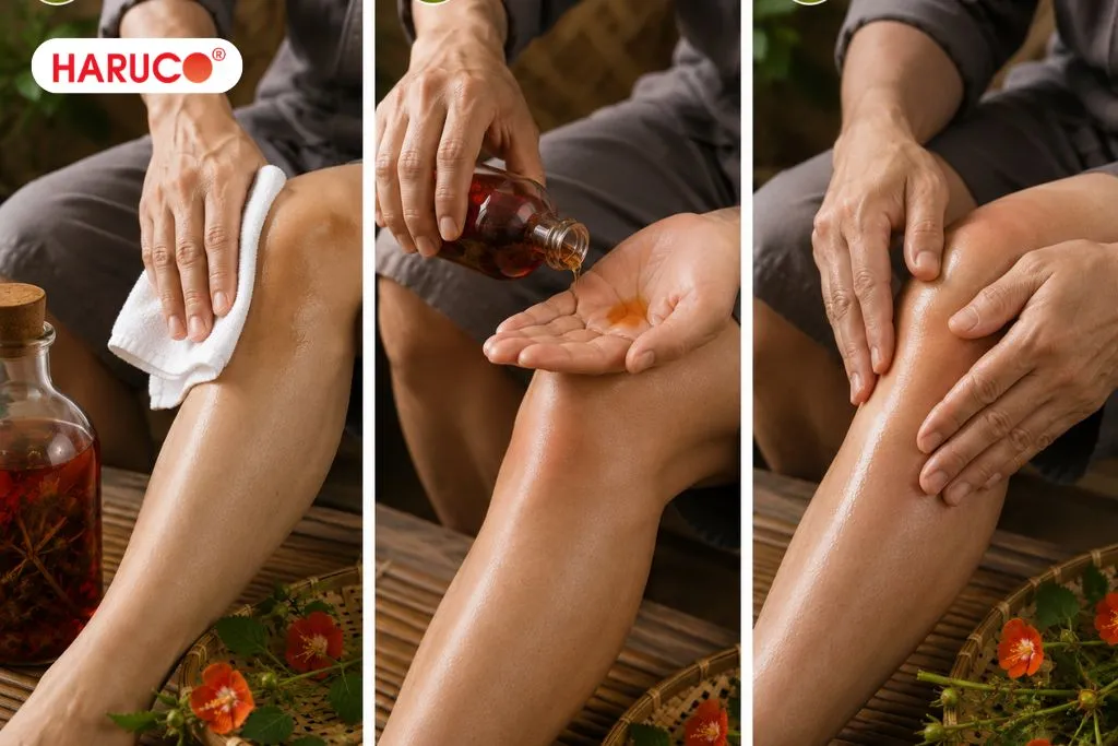 Cách sử dụng rượu cây tí ngọ để xoa bóp