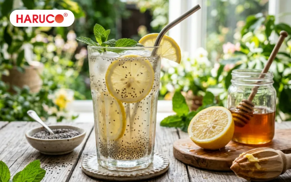 Người bị táo bón có thể uống nước chanh mật ong hạt chia