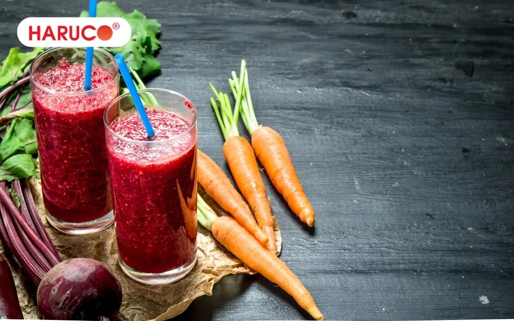 Nước ép củ dền cà rốt giàu chất chống oxy hóa, vitamin và khoáng chất