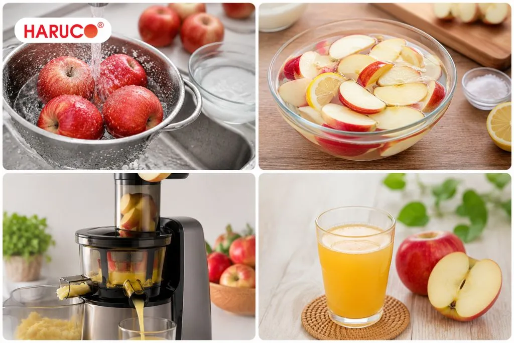 Hướng dẫn làm nước ép táo thơm ngon, bổ dưỡng 