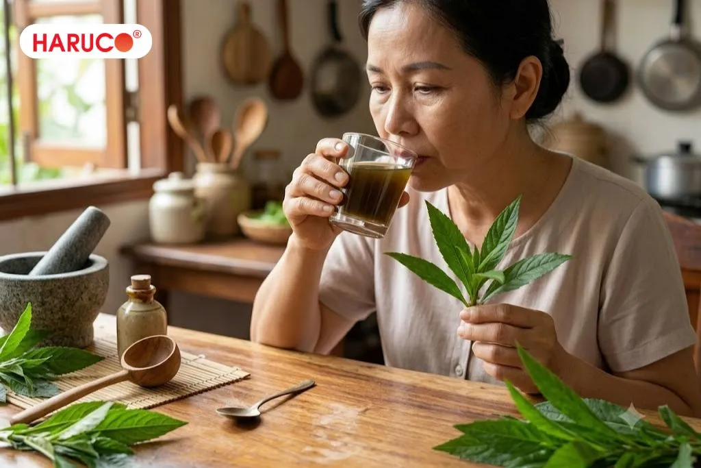 Có nên uống nước lá xương sông không?