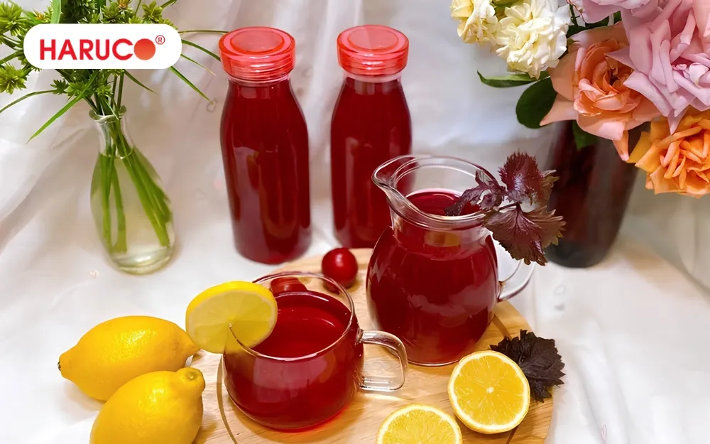 Uống nước tía tô với chanh rất tốt nhưng không nên uống thay nước lọc
