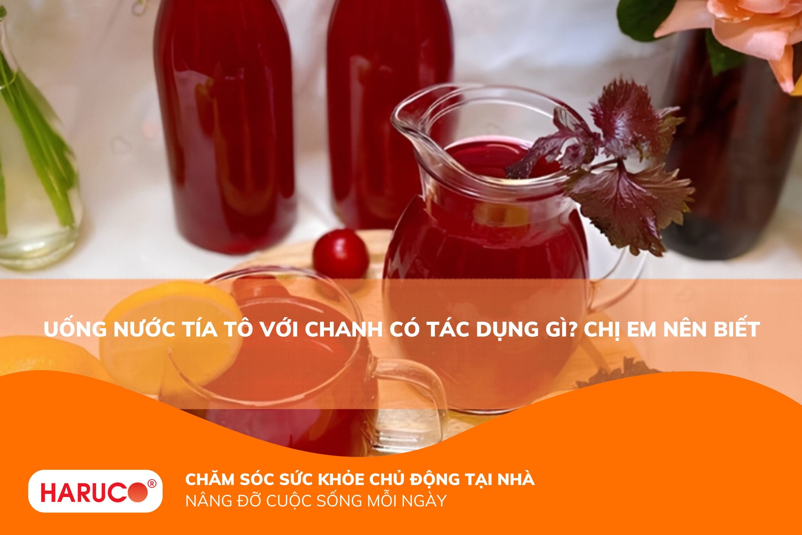 Uống nước tía tô với chanh có tác dụng gì? Công dụng thần kỳ với chị em phụ nữ