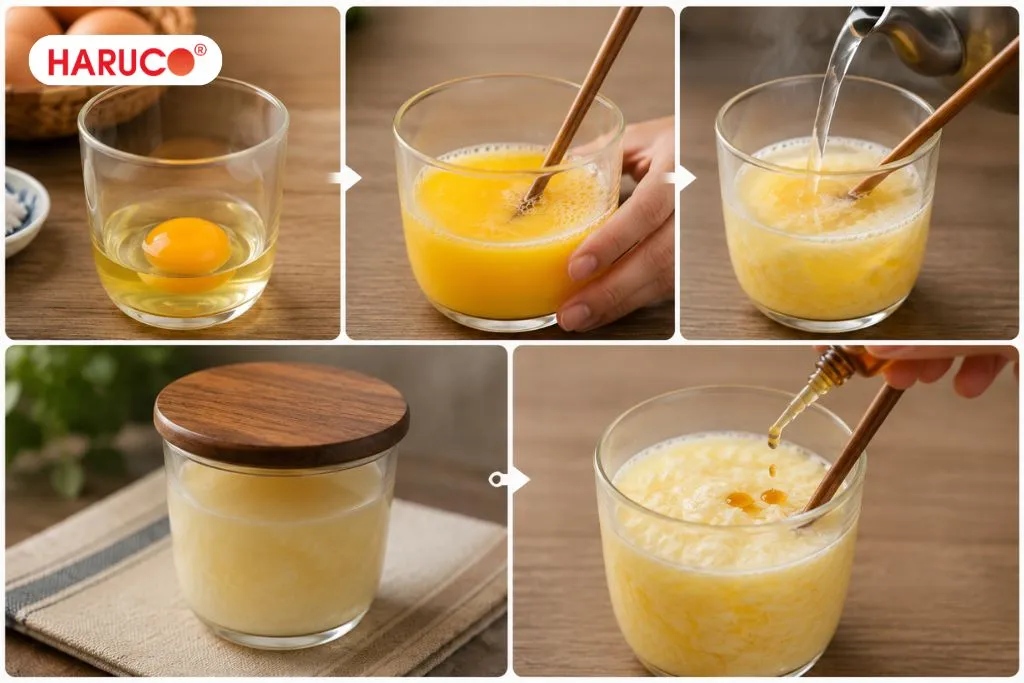 Hướng dẫn làm trứng gà với nước sôi